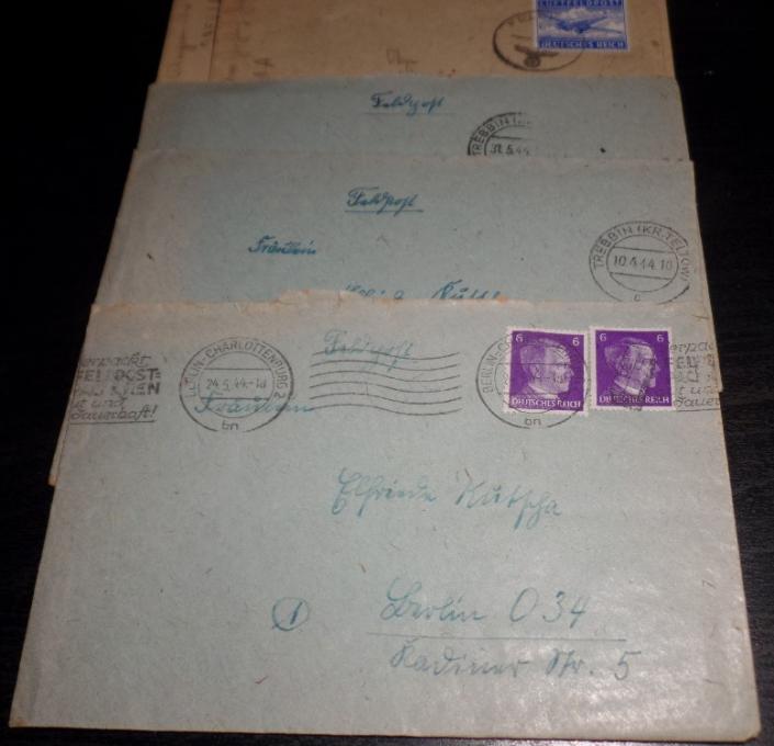 SS Feldpost-10 pieces-8 with contents 