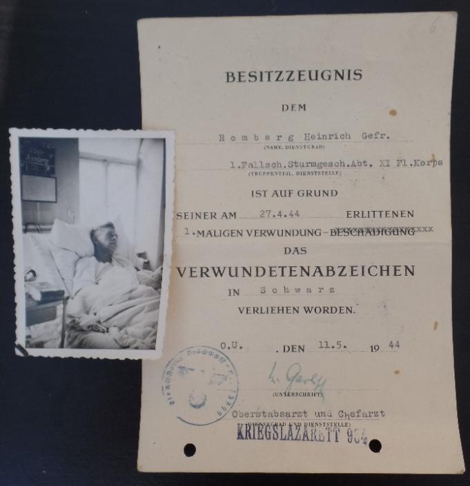 1.Fallschirm Sturmgeschutz Abt.Verw.Abz.in Schw.-Romberg