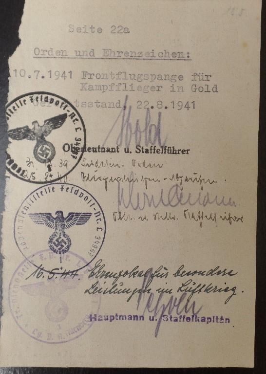 Soldbuch entry 