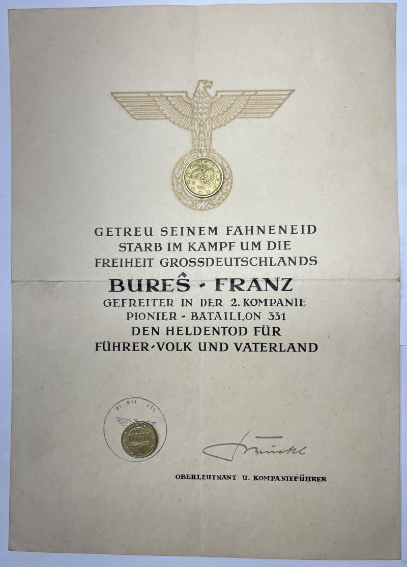 Sterbensurkunde (death certificate)