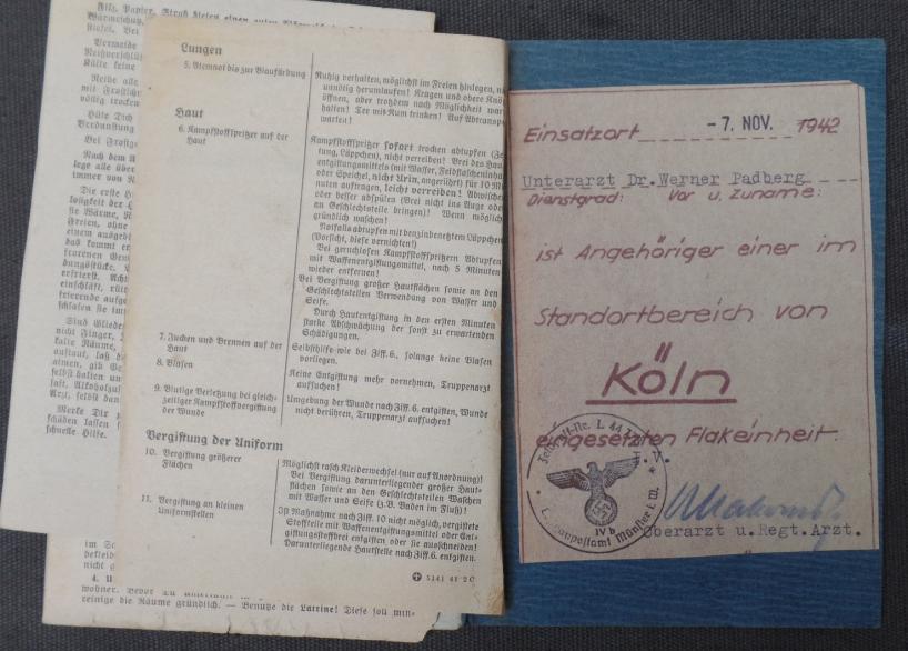 Soldbuch WH -Luftwaffe-Medic-Flak-Padberg