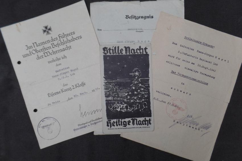 Award document grouping WH (Heer)-68.Inf.Div.-Nagel