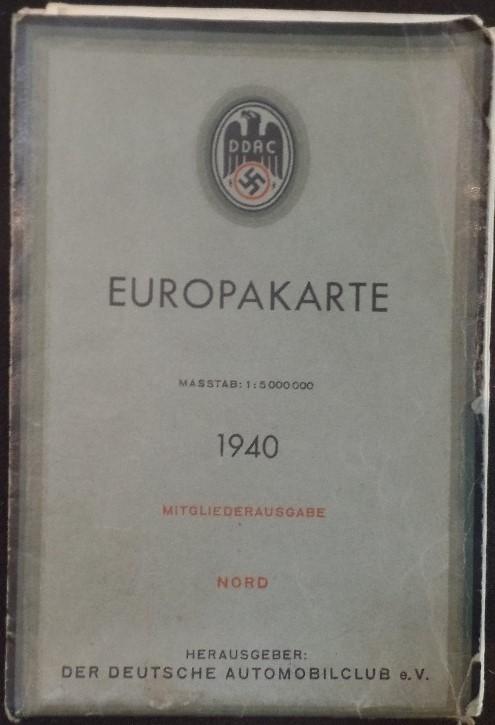 DDAC (Der Deutsche Automobil Club) map of Europe