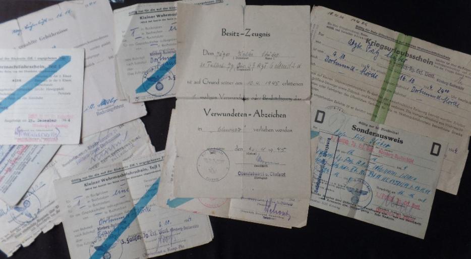 Award document grouping Luftwaffe - Fallschjäger Div.21 - 63.Rgt.