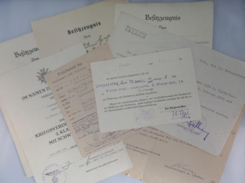 Award document grouping WH (Heer) - 15.Inf.Div./116.Pz.Gren.Div. - Hess