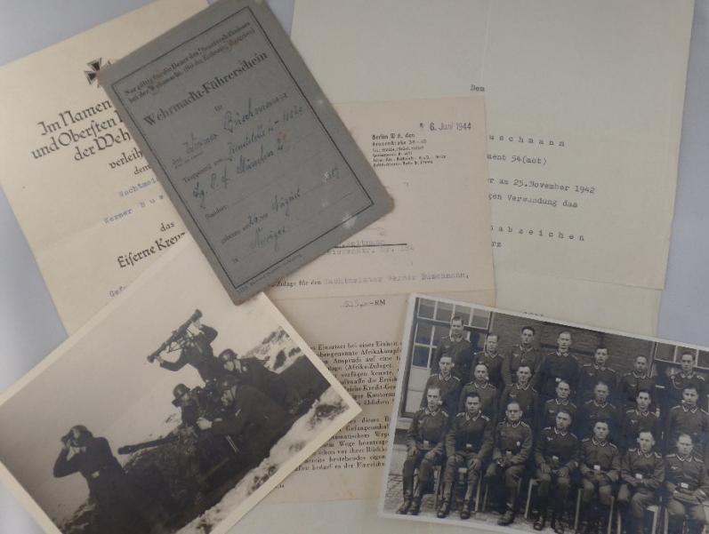 Award document grouping Luftwaffe - Africa - 20.Flak Div. - Buschmann