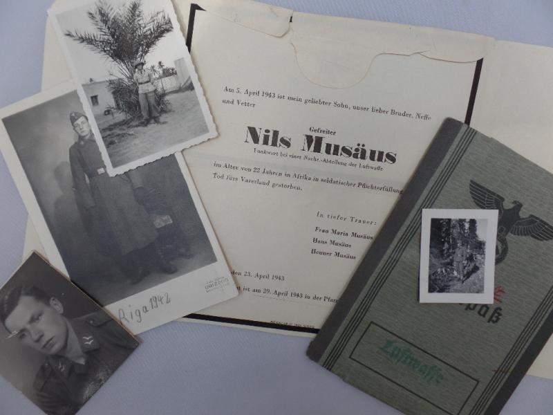Wehrpaß Luftwaffe - Kreta / Africa - Musäus
