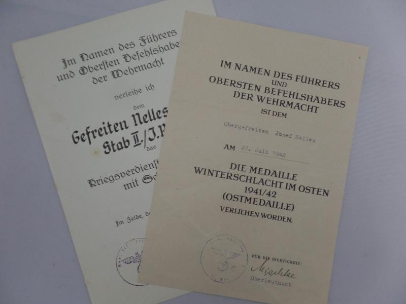 Award document set WH (Heer) - 112.Inf.Div. - Nelles