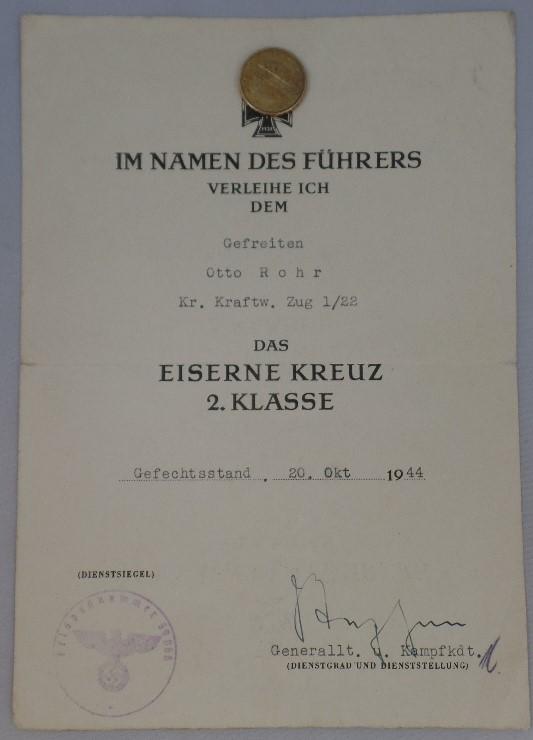 Citation -  WH (Heer) - 22.LL.Div. - Rohr