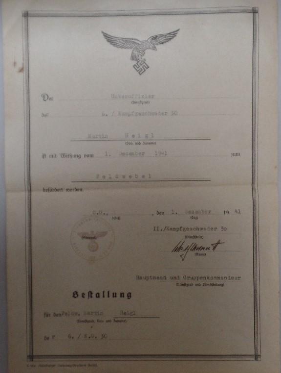 Citation grouping - Luftwaffe - K.G.30 - Heigl