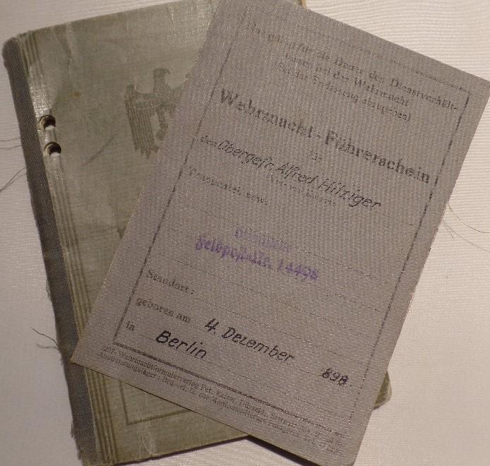 Wehrpaß / drivers-license - WH (Heer) - pioneer - Hitziger