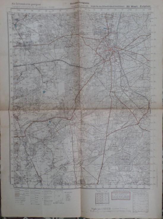German map - Zutphen area / Netherlands