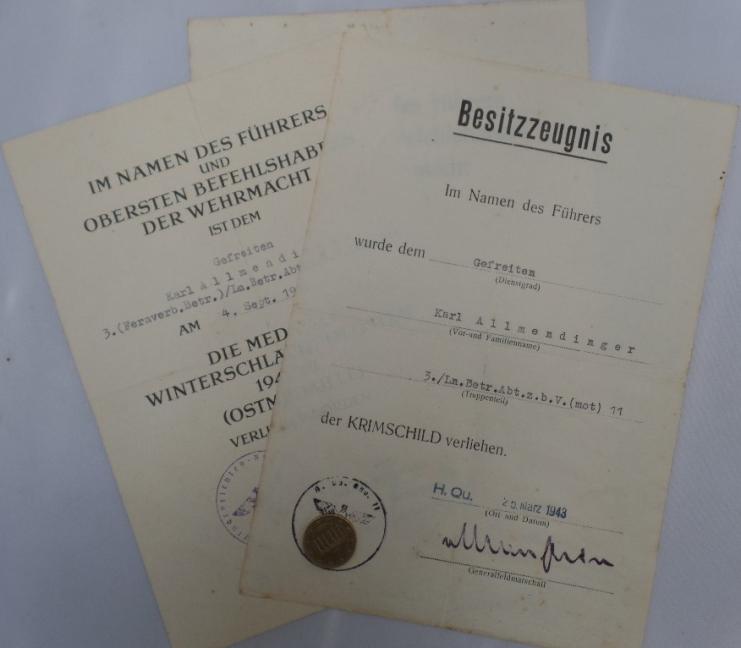 Citation grouping -  Luftwaffe - Ln.Betr.Abt.zb.V.(mot.)11 - Allmendinger