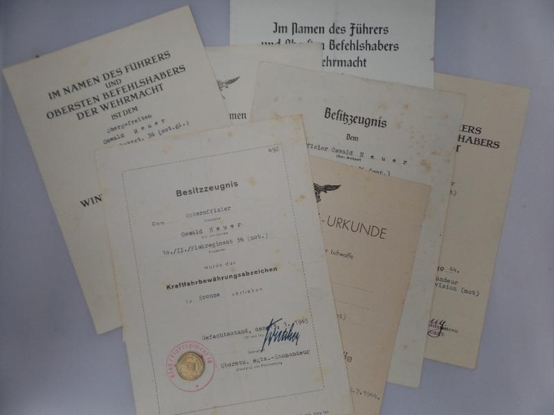 Citation grouping -  Luftwaffe - Flak Rgt.36/2.Flak Div. - - Heuer