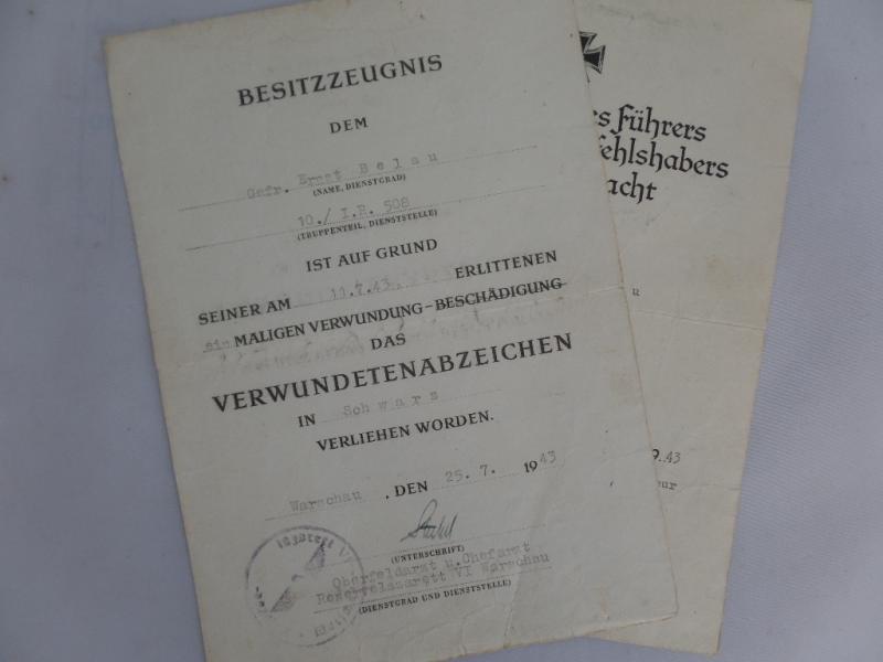 Citation set - WH (Heer) - 292.Inf.Div. - Belau