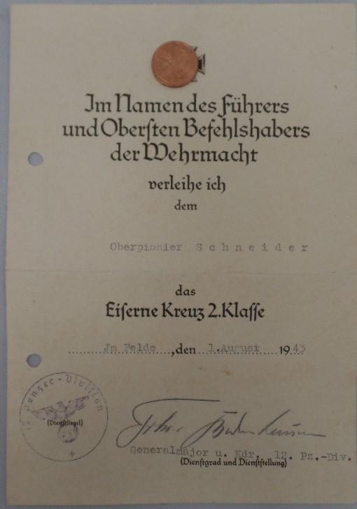 Citation - WH (Heer) - 12.Pz.Div. - Schneider