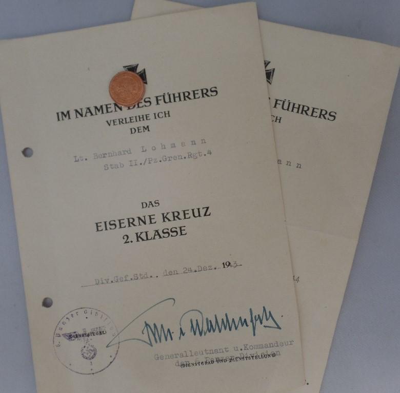 Citation set -  WH (Heer) - 6.Pz.Div. - Lohmann
