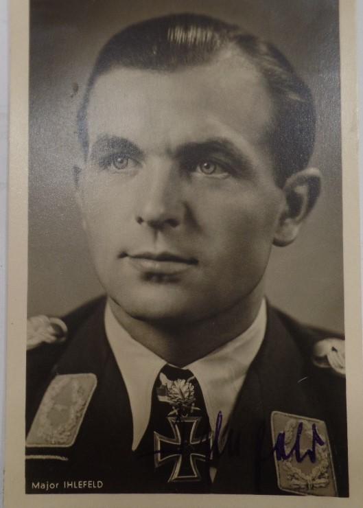 Swords recipient postcard with signature - Ihlefeld