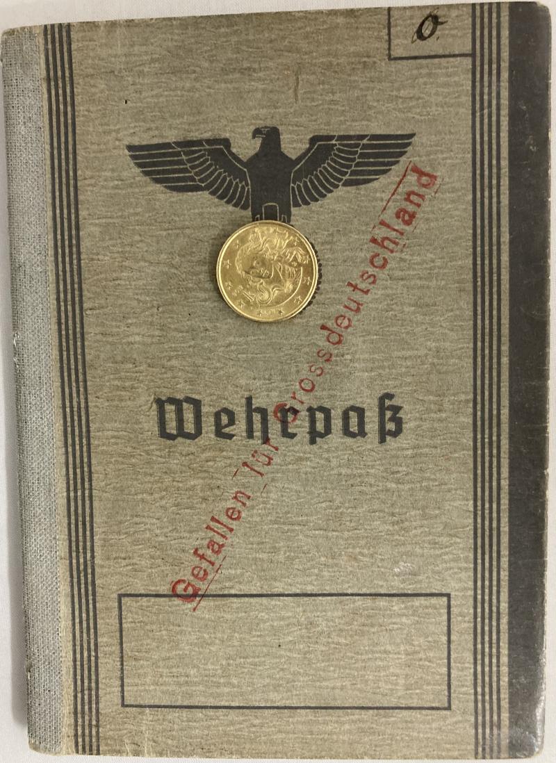 Wehrpass -  WH (Heer) - schw.Werfer Rgt.1 - Oezko