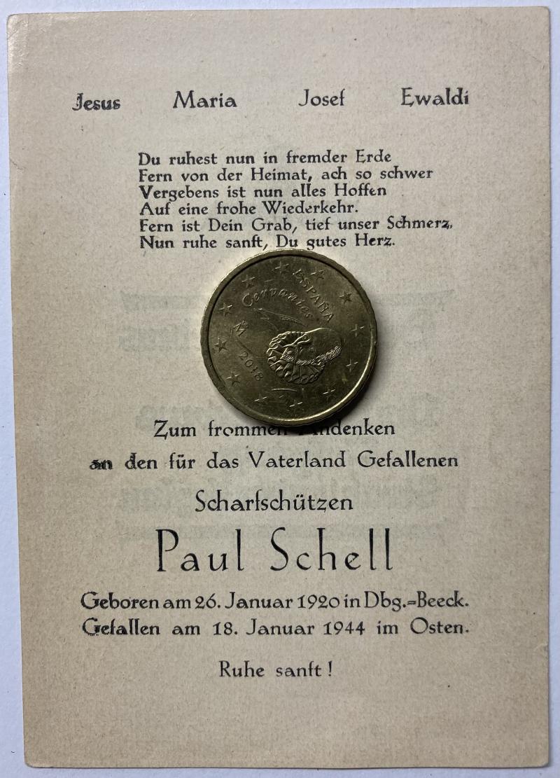 Deathcard - 11.Inf.Div. - 