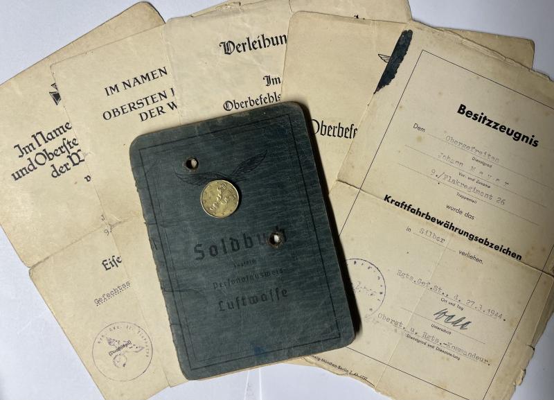 Soldbuch/citations - Luftwaffe - 18.Flak Div. - Meyer