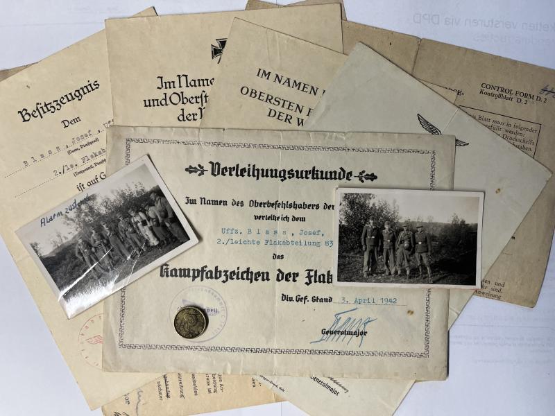 Citation grouping - Luftwaffe -  18.Flakdivision - Blass