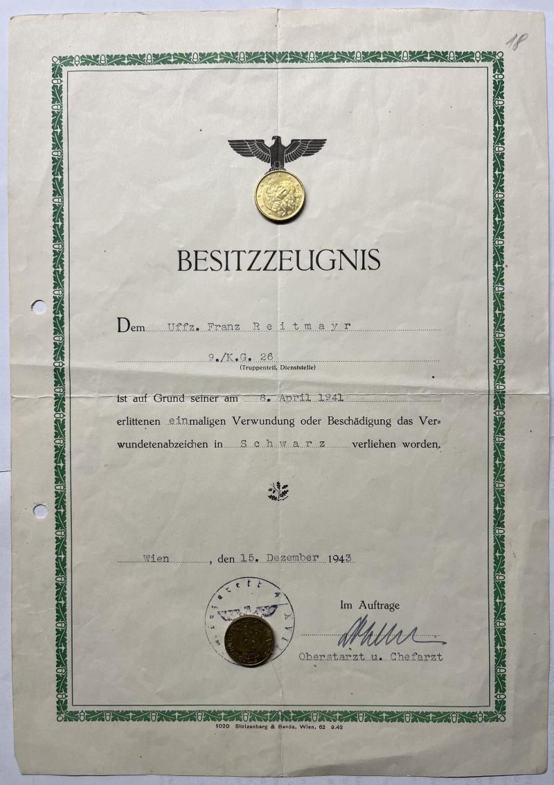Citation - Luftwaffe - K.G.26 - Reitmayr