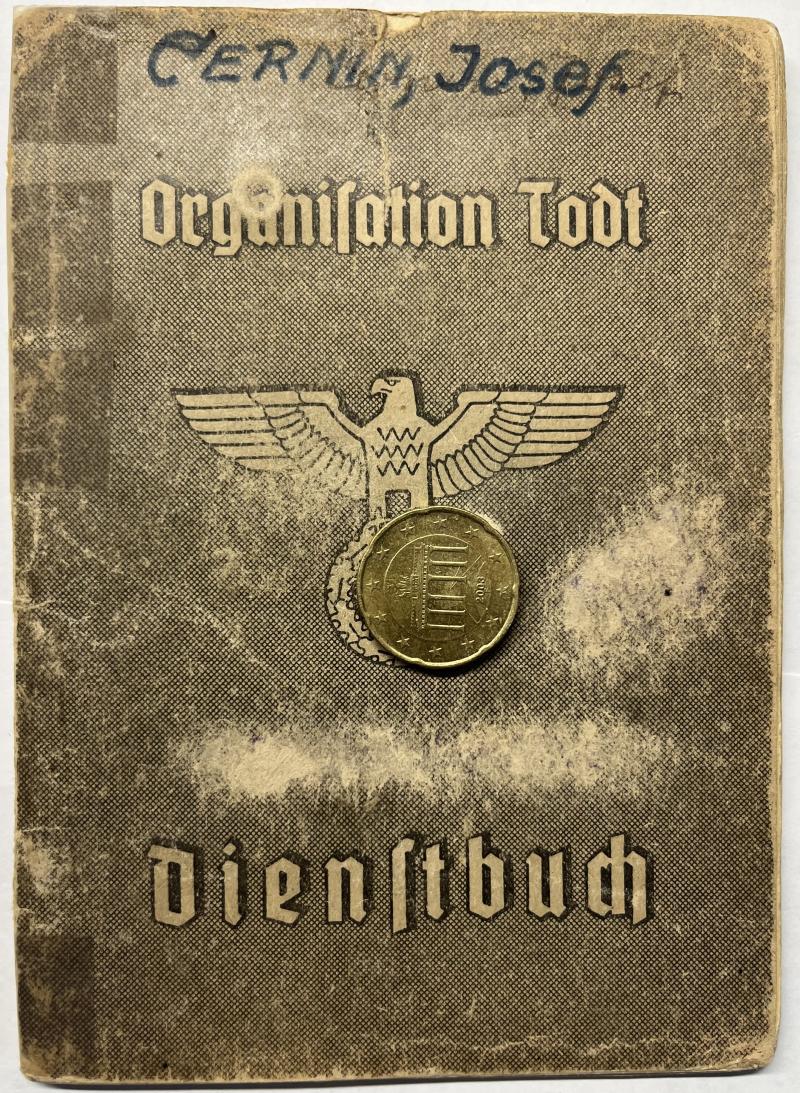 O.T.(Organisation Todt)-  Dienstbuch - Cernin