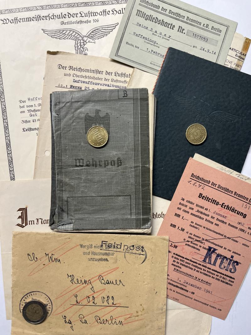Wehrpass/ citations grouping - Luftwaffe - Rgt.