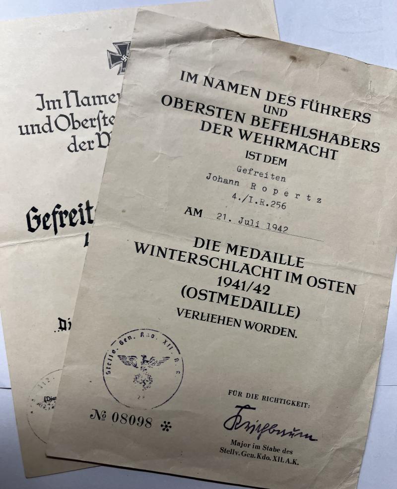 Citation set -  WH (Heer) -  112.Inf.Div. - Roperts
