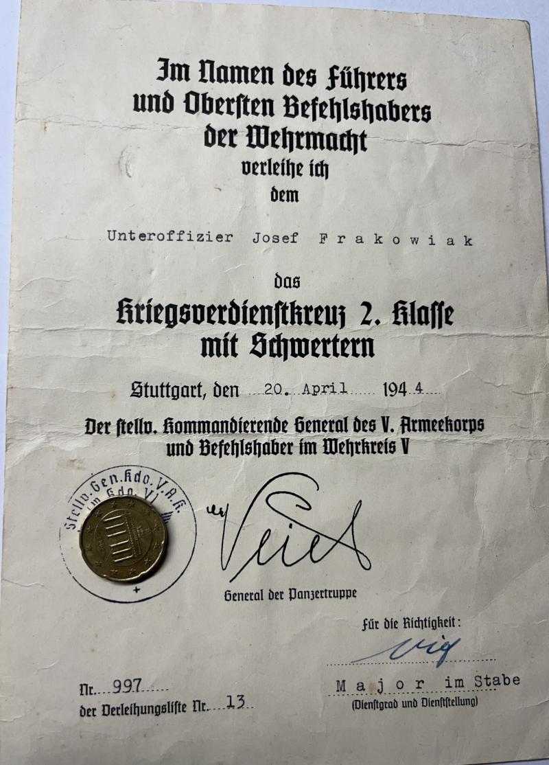 Citation  -  WH (Heer) -  V.(5) A.K. - Frakowiak