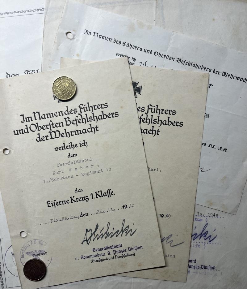 Citation grouping -  WH (Heer) - 9.Pz.Div. - Weber