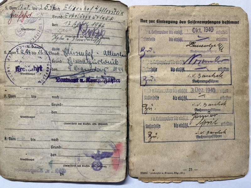 Soldbuch - Luftwaffe - VIII.Fliegerkorps - Koitka