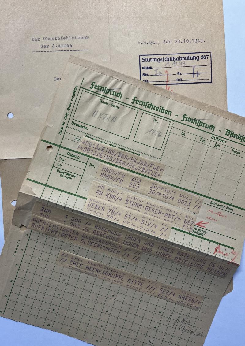 Sturmgeschütz-Abt.667 - document set - 4.Armee
