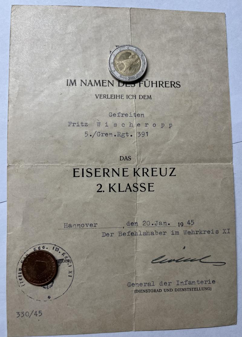 Citation -  WH (Heer) -170.Inf.Div. - Wischeropp