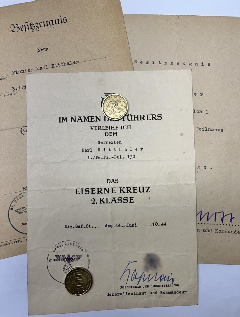 Citation grouping -  WH (Heer) - Pi.Lehr Btl.1 / Pz.Lehr.Div. - Ritthaler