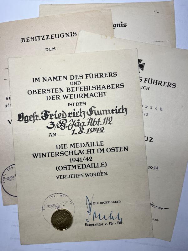 Citation grouping - WH (Heer) - 112.Inf.Div. - Humrich