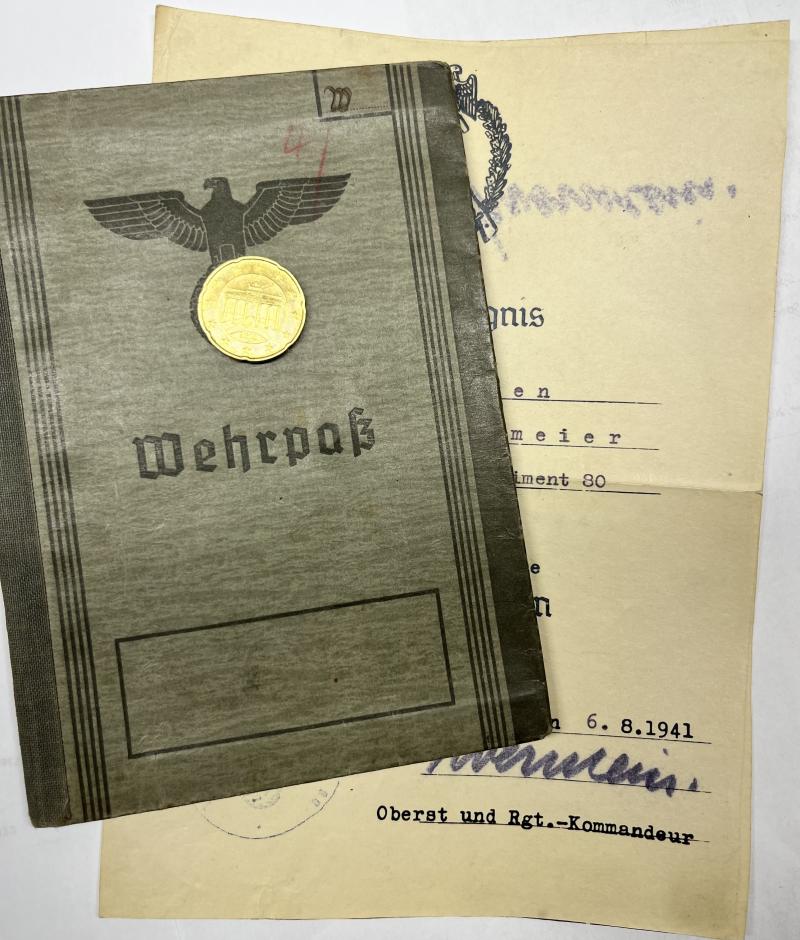 Wehrpass/citation - WH (Heer) - 34.Inf.Div. -  Waldemeier