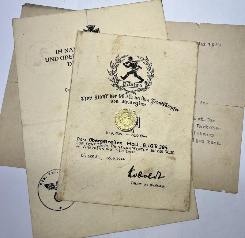Citation grouping WH (Heer) - 96.Inf.Div. - Hall
