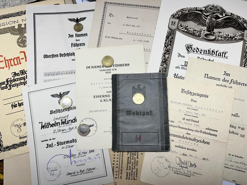 Wehrpass/citation grouping - WH (Heer) - 34.Inf.Div. - Wunderlich