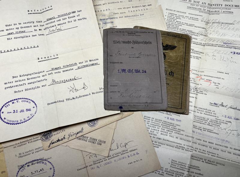 Soldbuch grouping - WH (Heer) - Deutsche Werkstatt-Abt. - Italy  - Gimpel