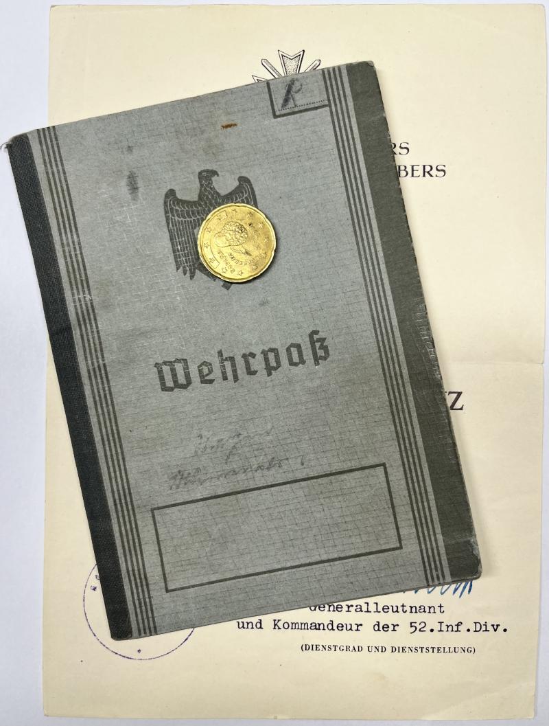 Wehrpass/citation -  WH (Heer) - 52.Inf.Div. - Rumpel
