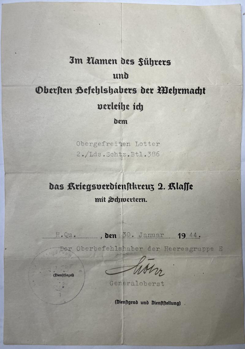Citation WH (Heer) - Lds.Schz.Btl.386 - Lotter