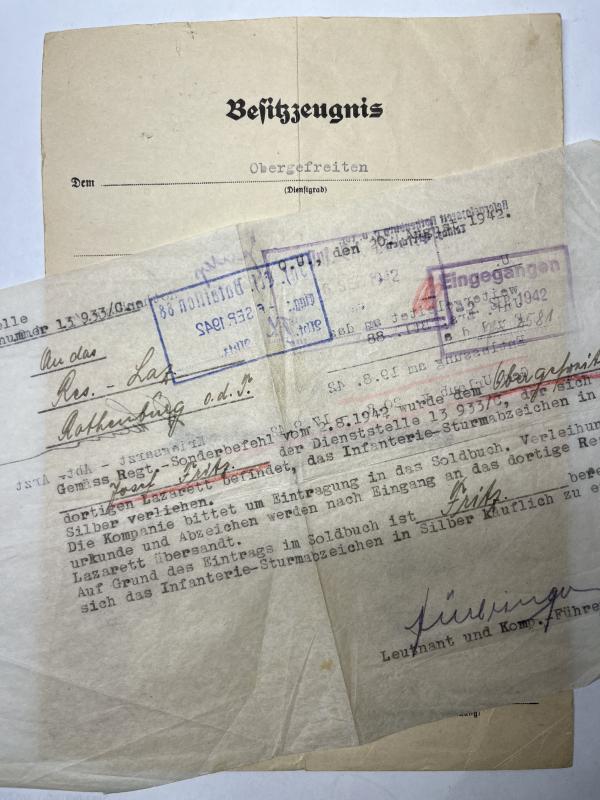Citation  -  WH (Heer) -  82.Inf.Div. - Fritz