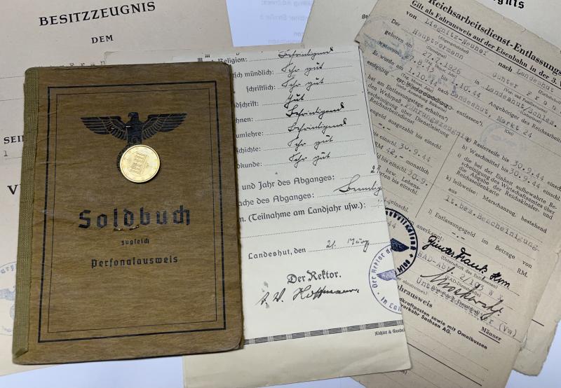 Soldbuch/citation - WH (Heer) - R.O.B. (Reserve Offizier Bewerber) Pi.Ers.Btl.213 - Frank