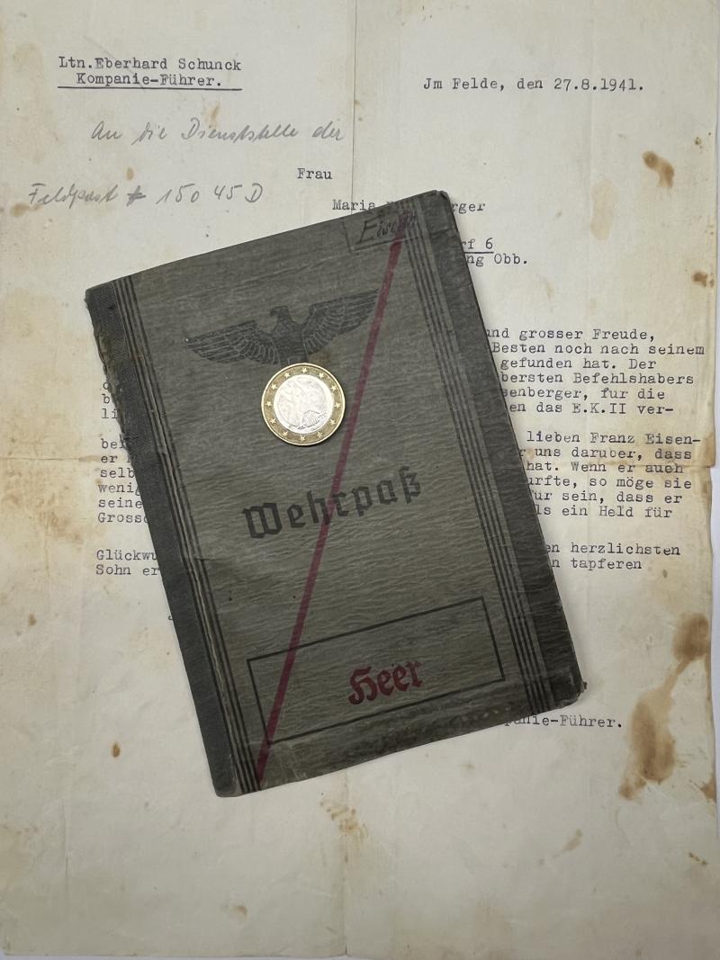 Wehrpass - WH (Heer) - 57.Inf.Div. - Eisenberger