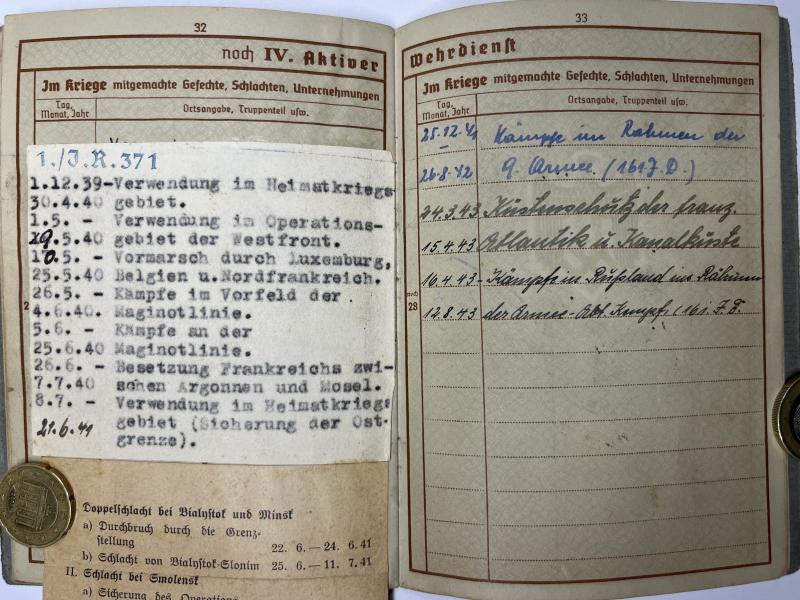 Wehrpass / citation grouping -  WH (Heer)  - 161.Inf.Div. - Kallweit