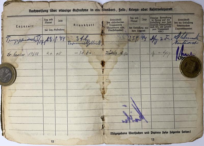 Soldbuch - WH (Heer) - 56.Inf.Div. - Retta