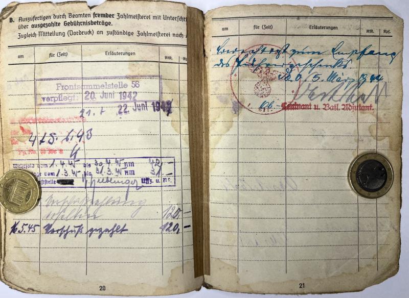 Soldbuch - WH (Heer) - 56.Inf.Div. - Retta