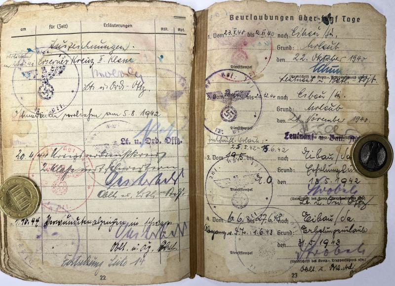 Soldbuch - WH (Heer) - 56.Inf.Div. - Retta